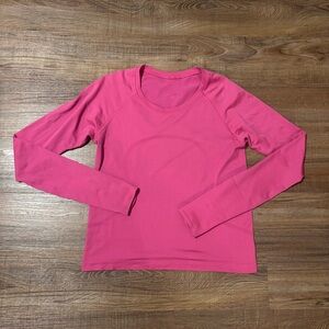 lululemon athletica Vibrant Pink Long Sleeve Tee